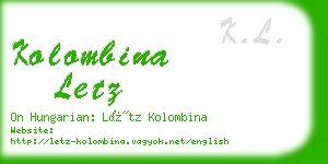 kolombina letz business card